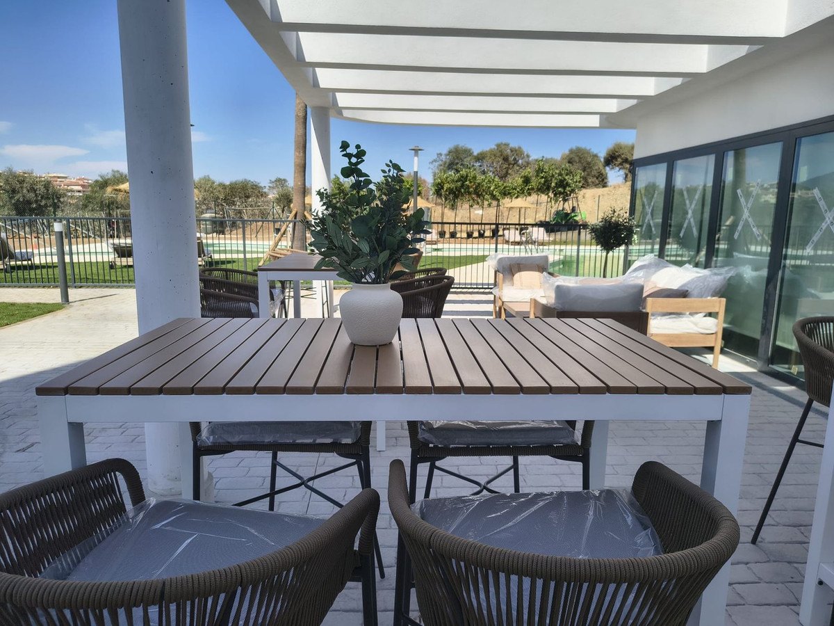 Lounge seating on the clubhouse terrace
