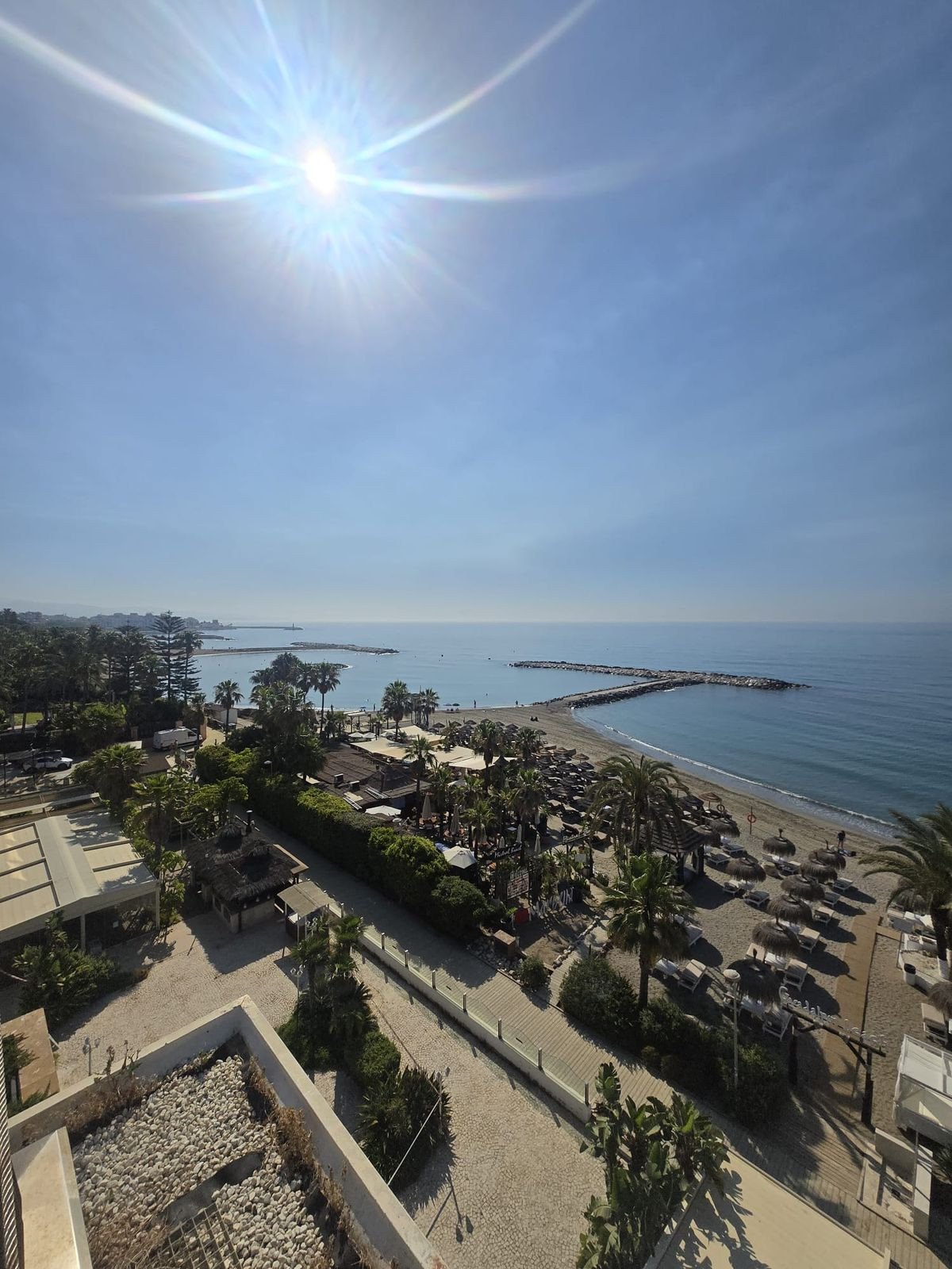 The beach in full sun