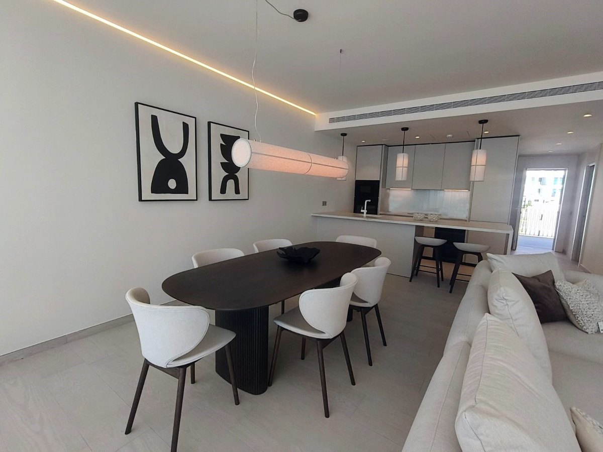 The dining table and chairs