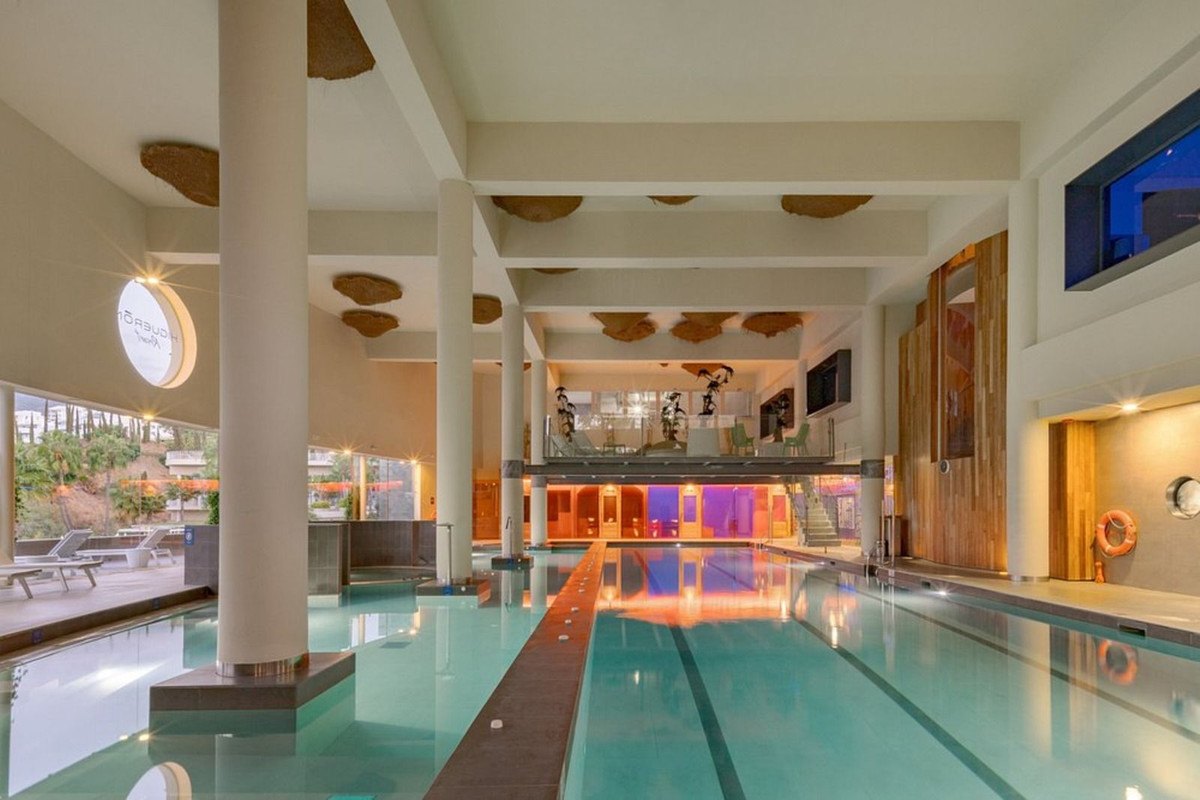The resort's indoor pool