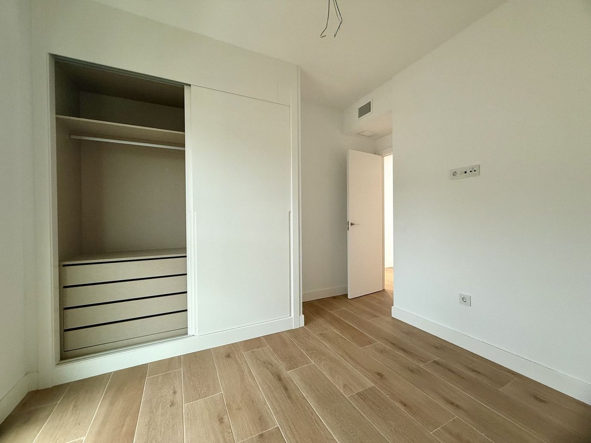 Inside a built-in wardrobe