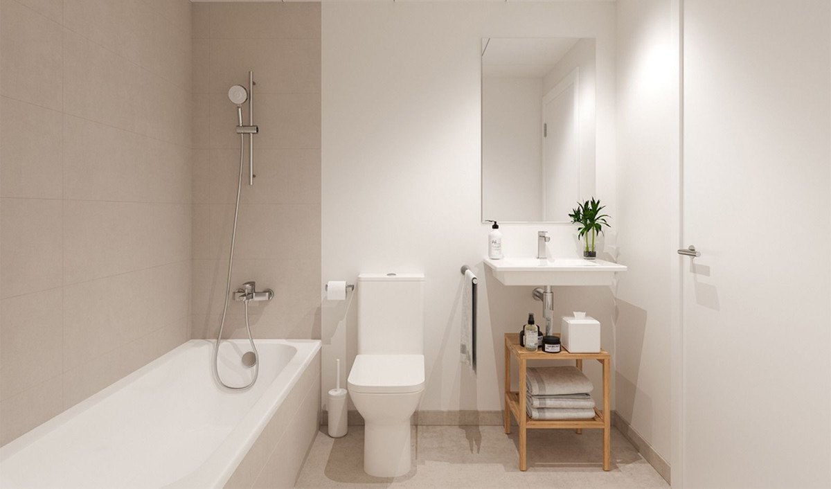 A modern bathroom