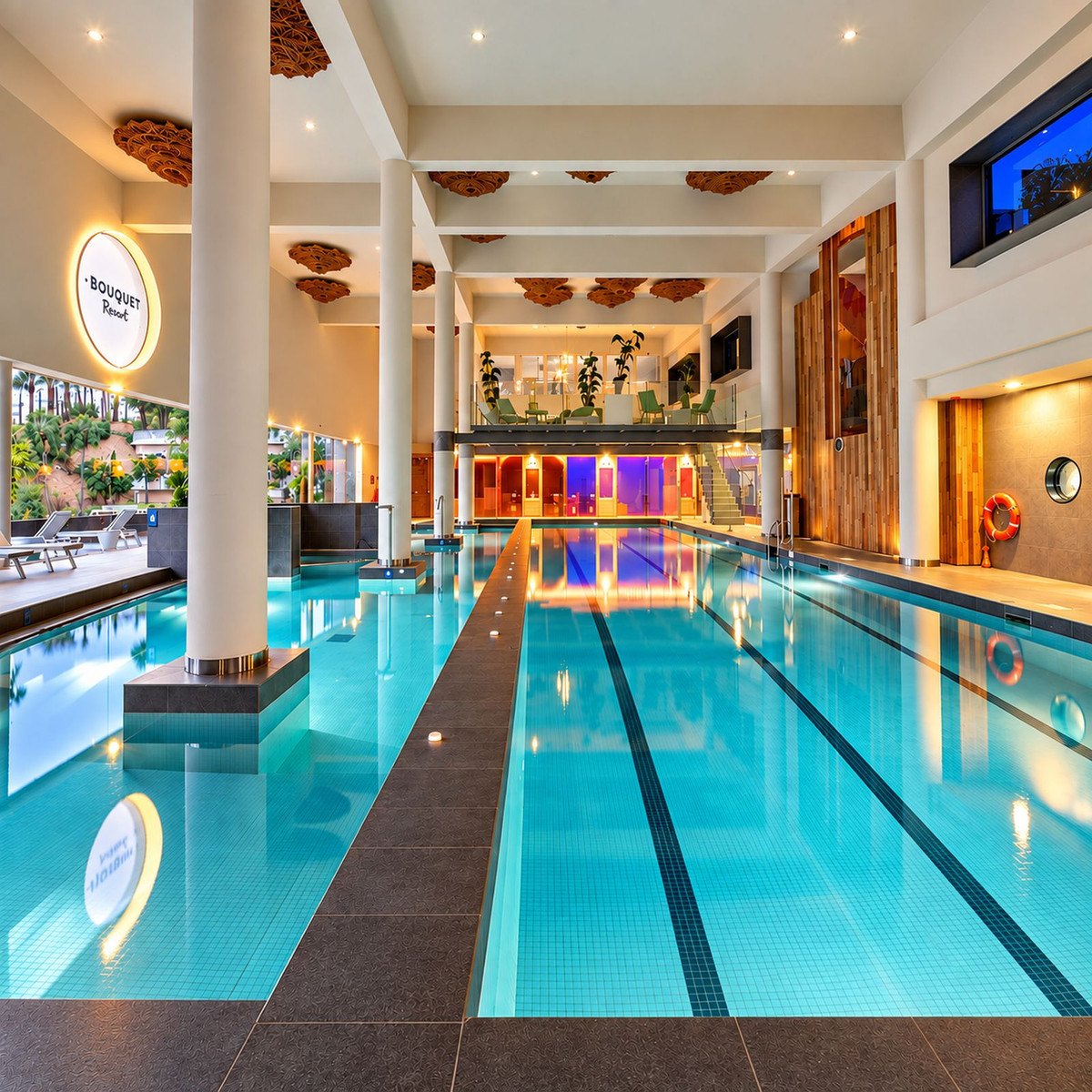 The indoor pool
