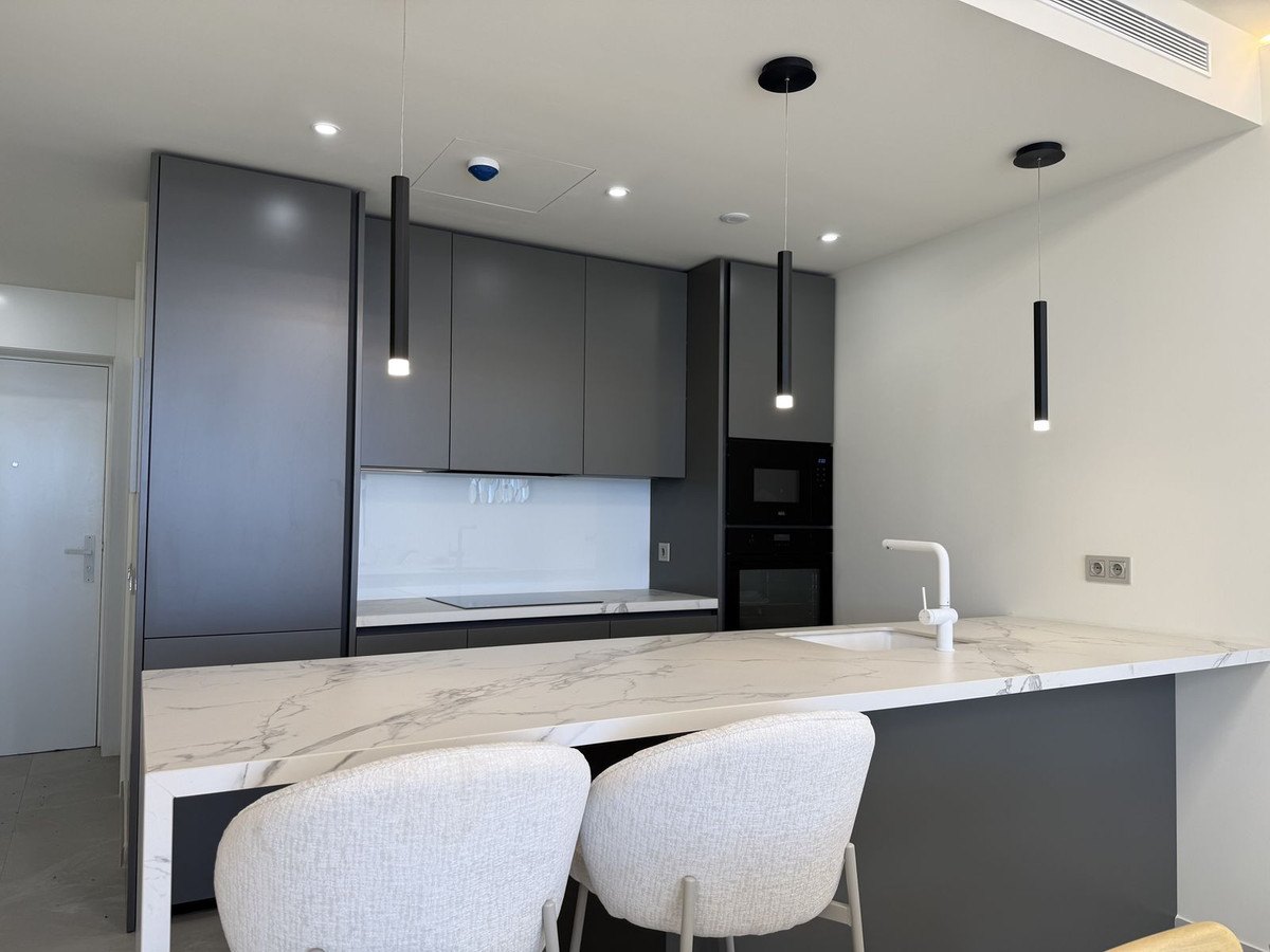 The designer kitchen with its island