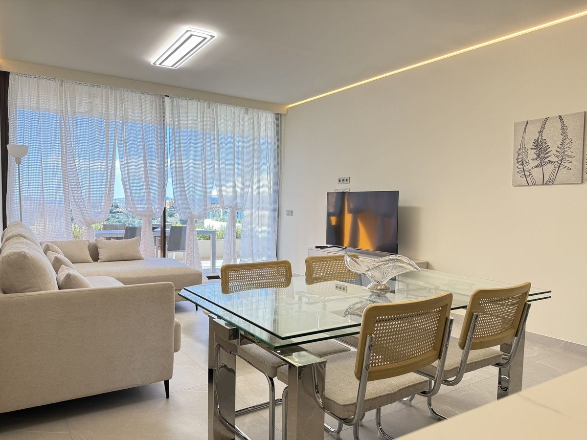 The open-plan living and dining room