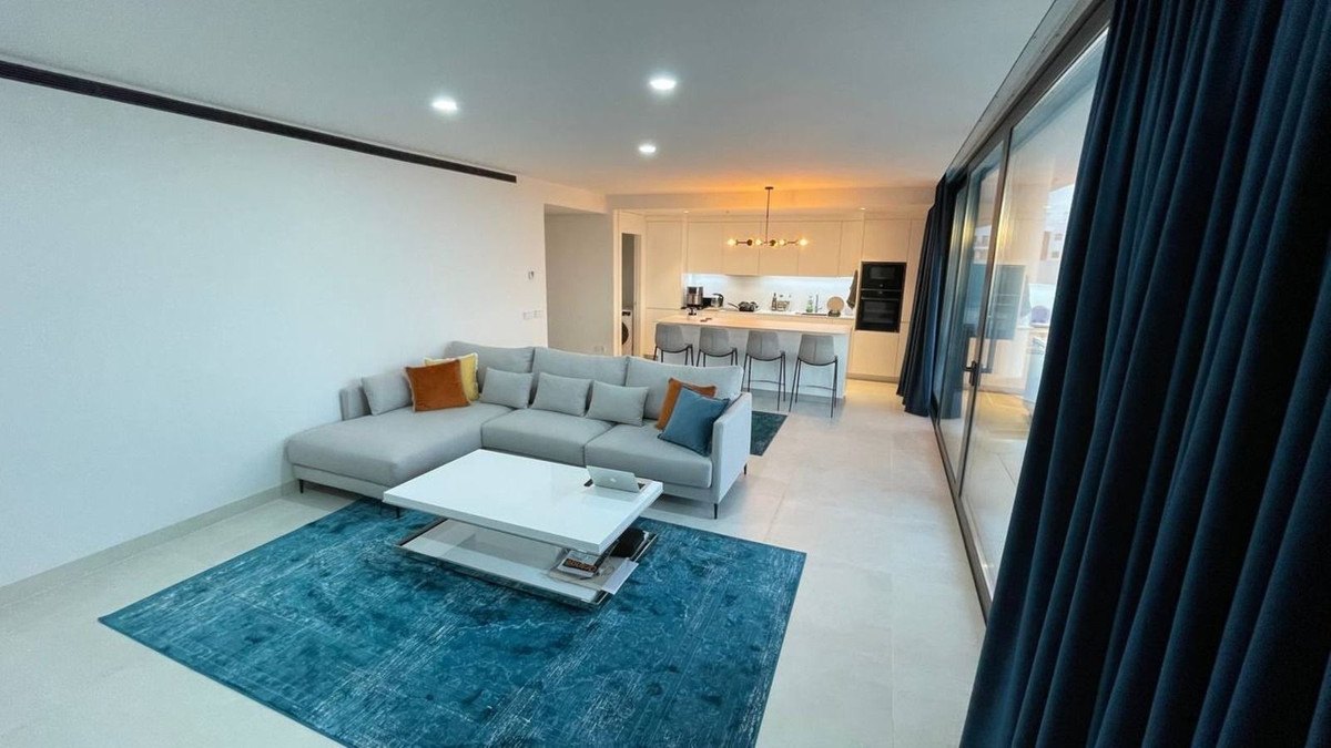The open-plan living space
