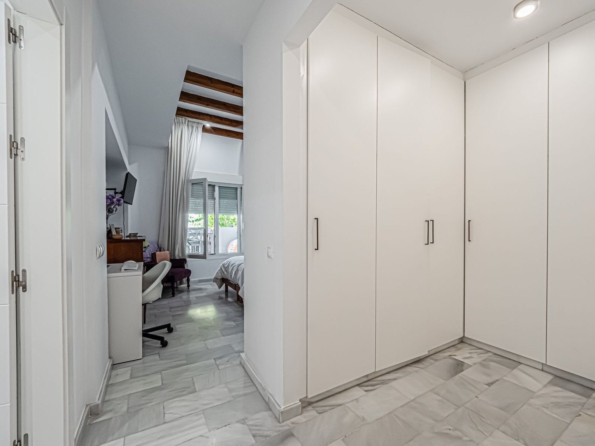 The walk-in wardrobe