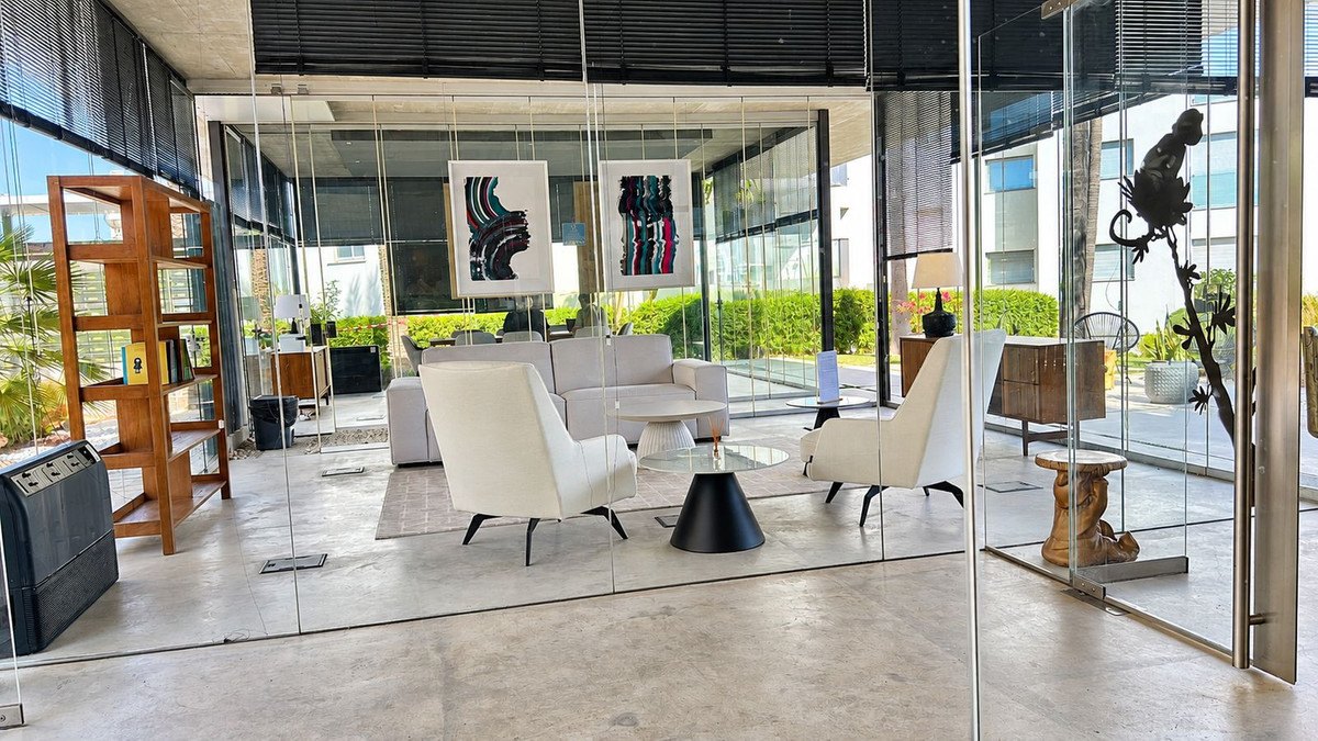 A lounge in the clubhouse