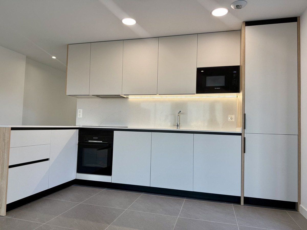 The kitchen, with its integrated appliances