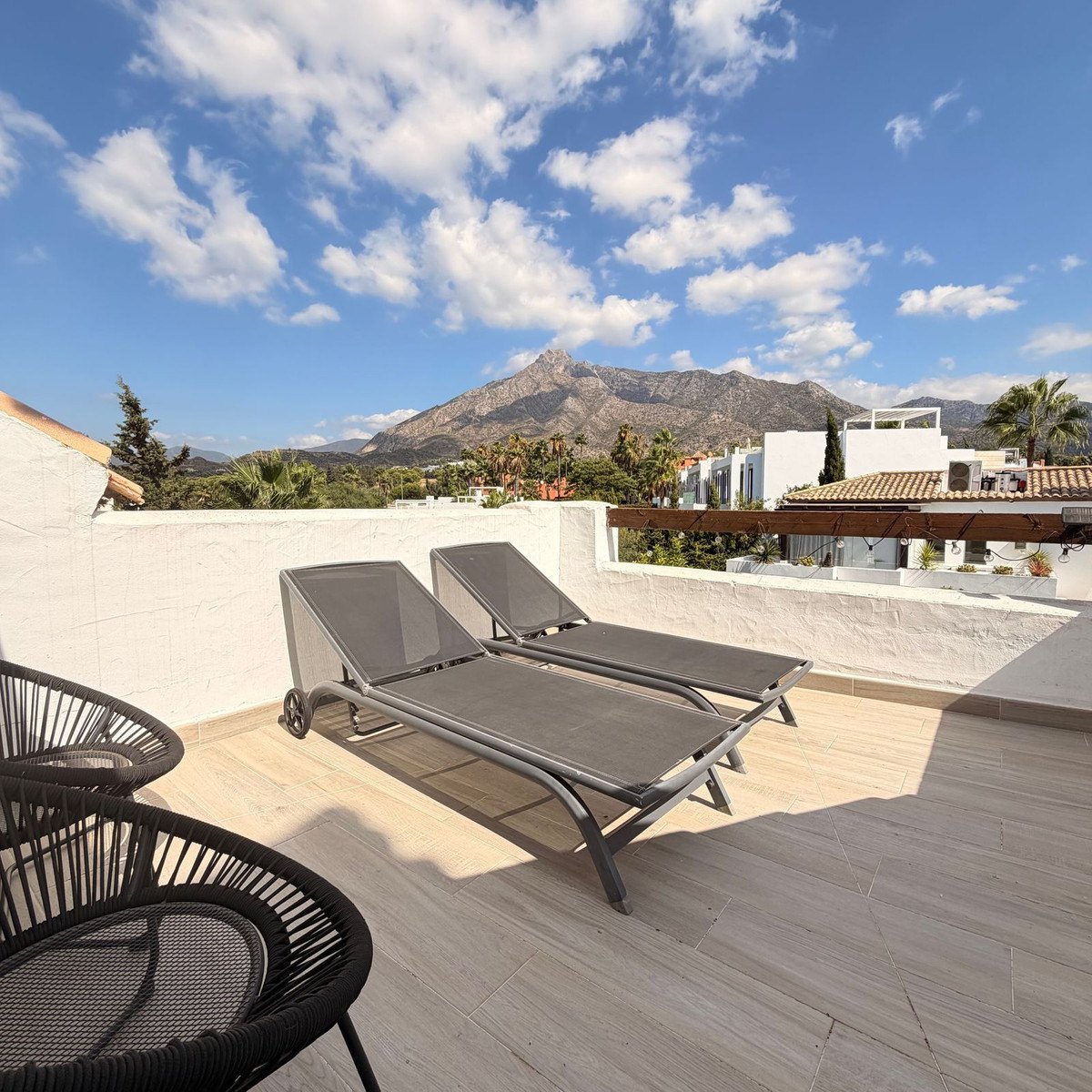 The roof terrace, La Concha behind