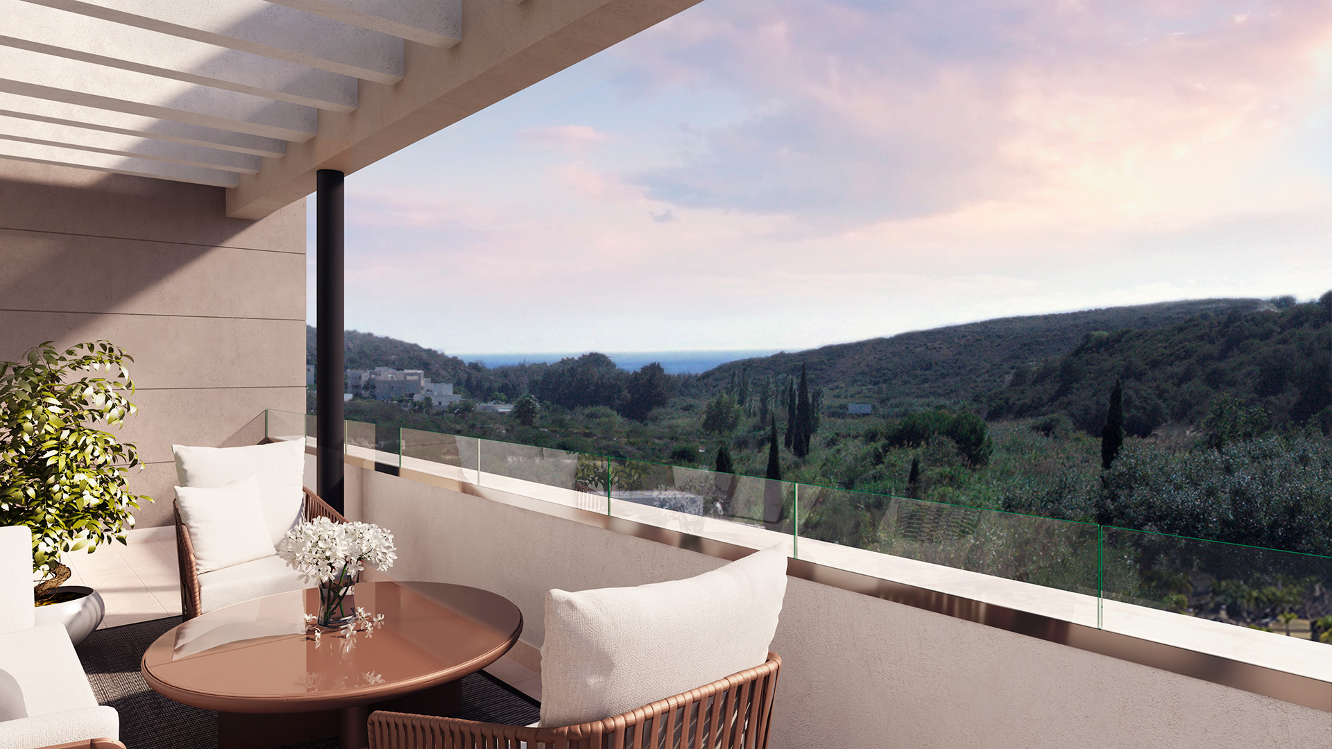 Looking out over the cork-oak hills