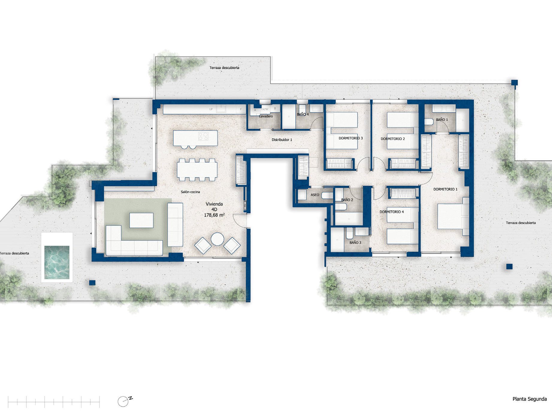 Four bedrooms