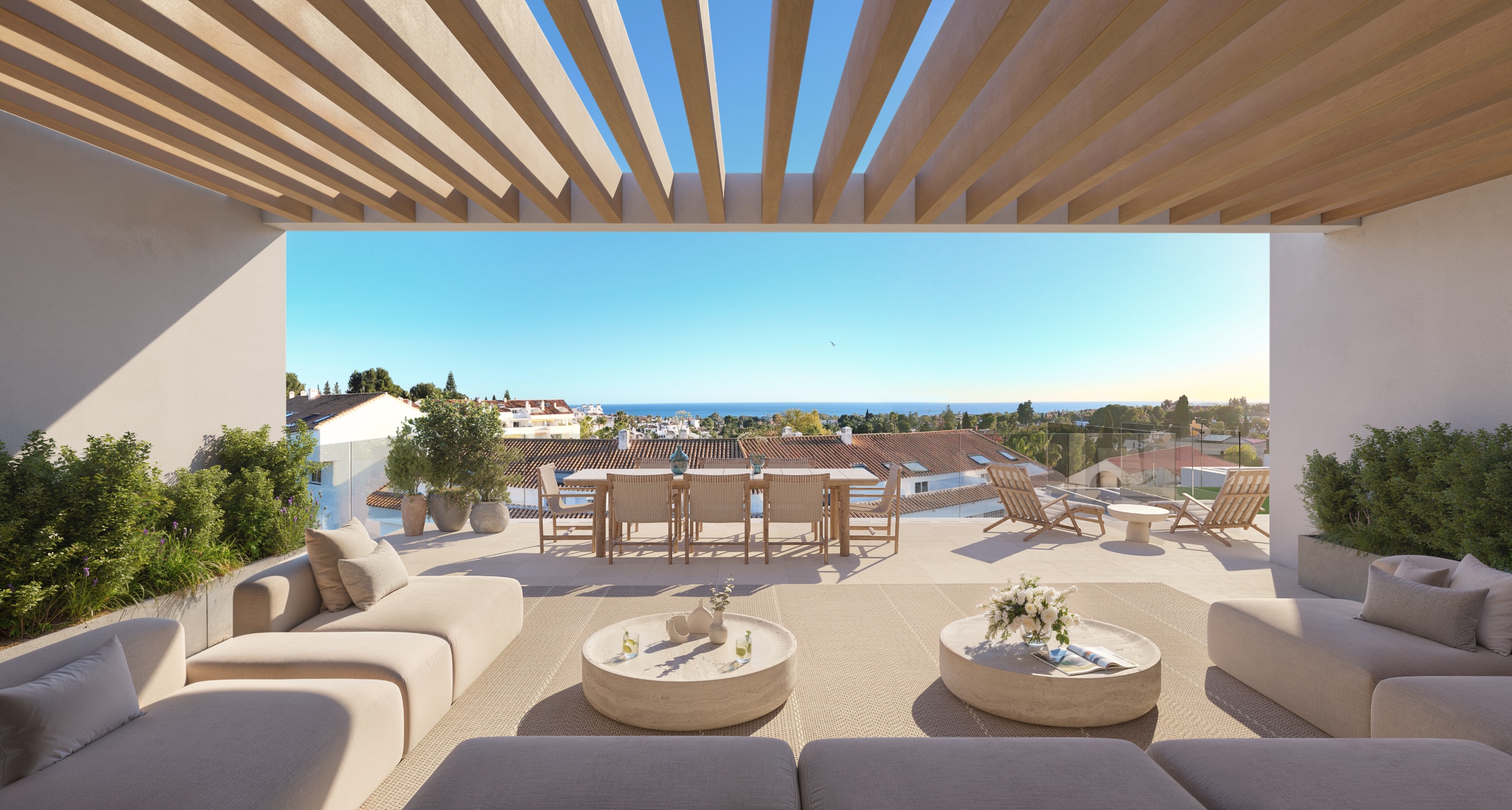 A ground-floor terrace