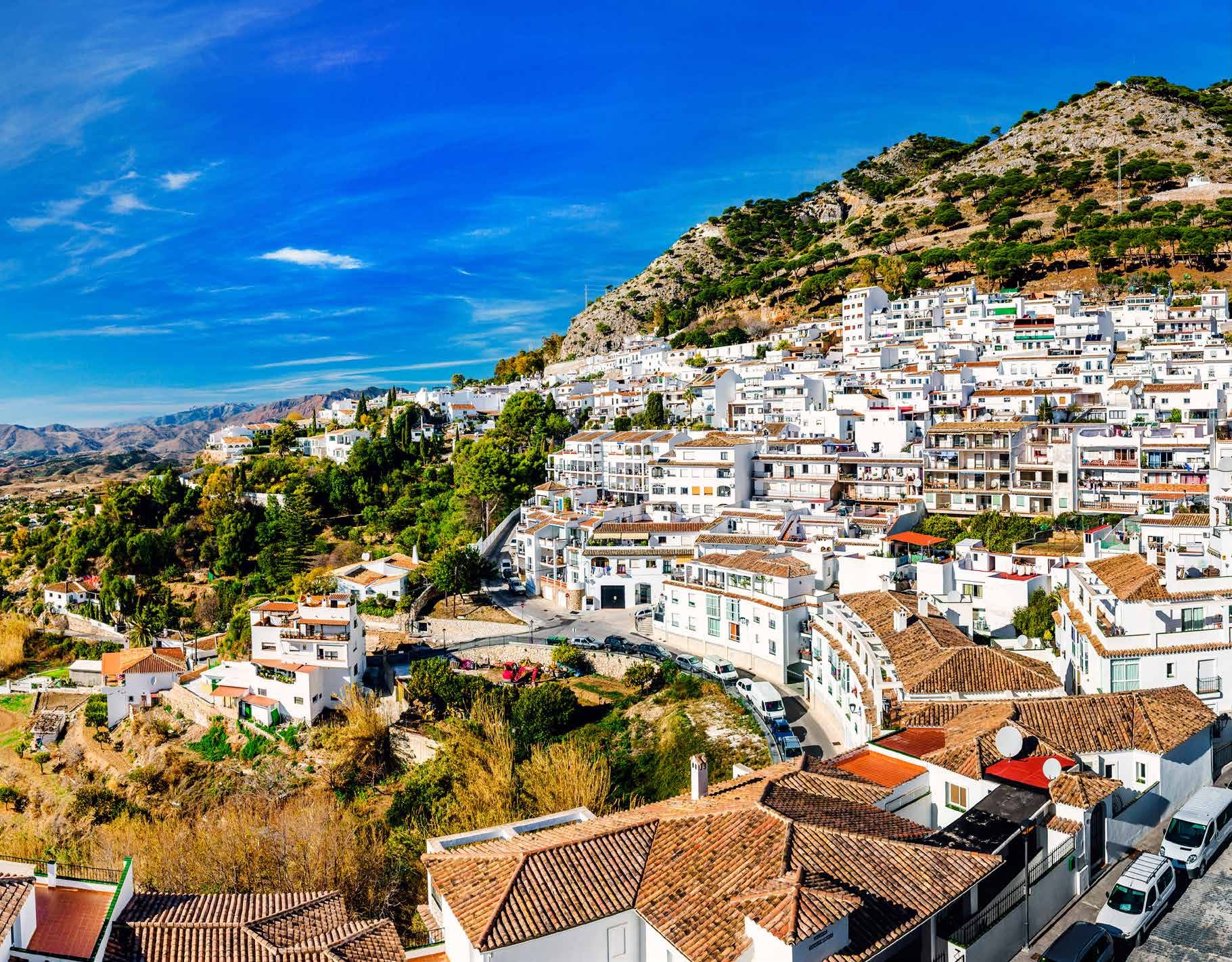 Mijas pueblo: white houses on the hillside