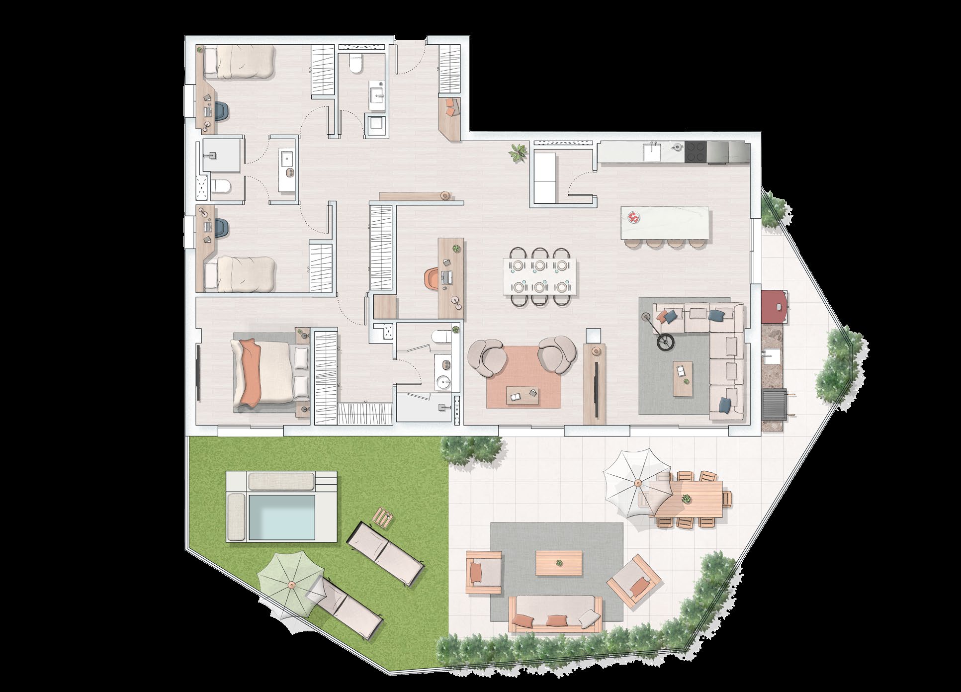 Ground floor with garden